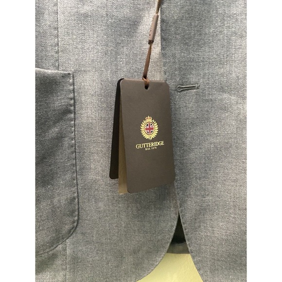 Gold Sel NWT Gutteridge Dal Italy Mens 3 Bttn 54 Cashmere Blend Gray Slacks 38 - Picture 5 of 16